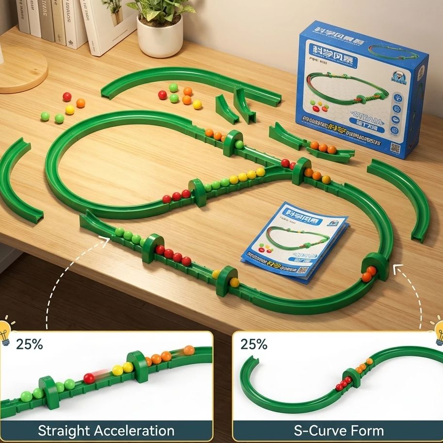 Diy Electronics Kids - Magnetische bouwstenen set Wetenschapsexperimentkit Magnetische trackbalpuzzel
