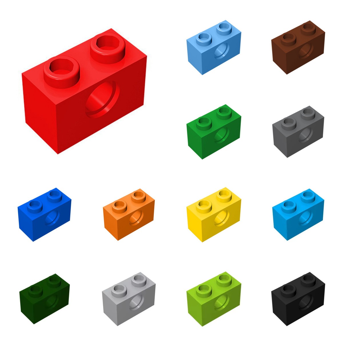 Diy Lego Electronics - 50 stks 3700 Baksteen 1x2 met