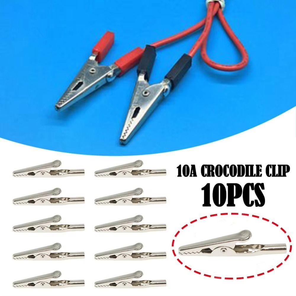 Crocodile Clip Set - 10 Stuks/Set Duurzame 51mm 10A Krokodillenklemmen