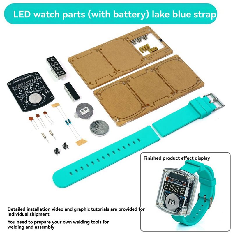2X DIY LED horloge elektronisc - Diy Electronics Watch recensie en prijs